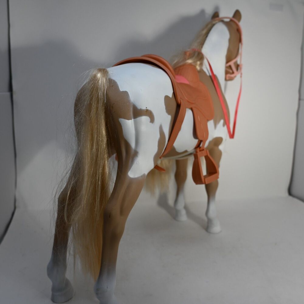 Our Generation Pinto Horse 20" Doll Horse w Saddle Bridle for 18" Dolls - Picture 3 of 4